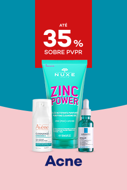 Produtos de Acne com destaque promocional de at&eacute; 35% sobre pre&ccedil;o de Venda ao P&uacute;blico Recomendado